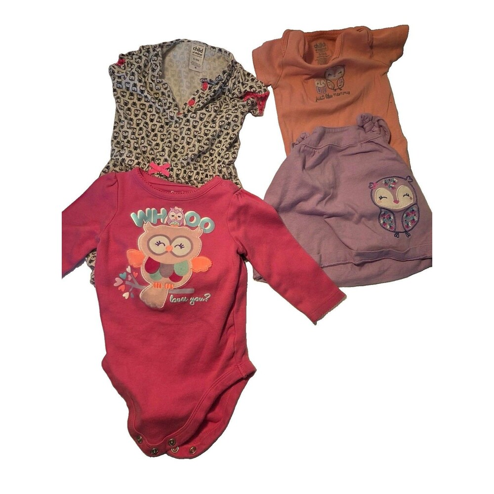 Baby Girls Clothes Lot Of 4 6-9 Months Including Carters
